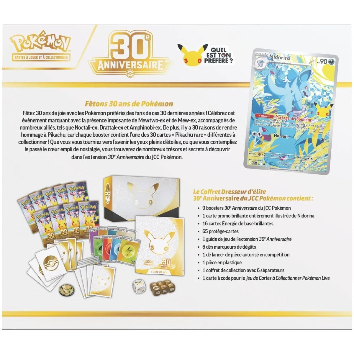 30e Anniversaire - Coffret Dresseur d'Élite ETB - FR